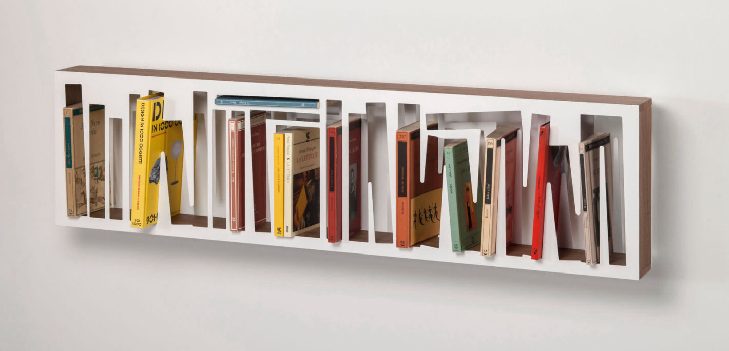 design, bookshelf, bookcase, italian design, davide radaelli, letterag, metal furniture, metal, books