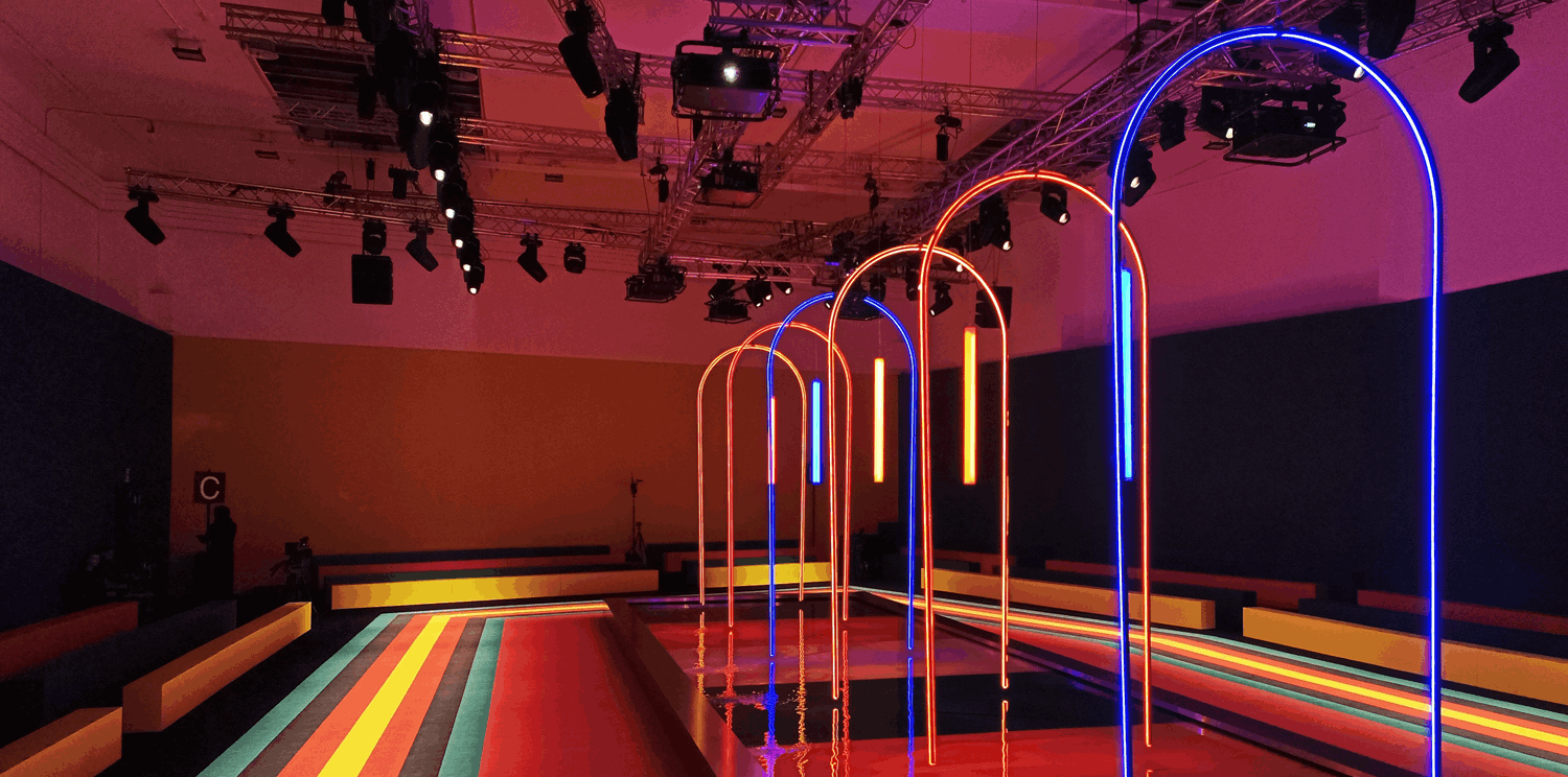 Fashion show, Milan fashion week, K-way, La Permanente, Fashion show design, Scenografie