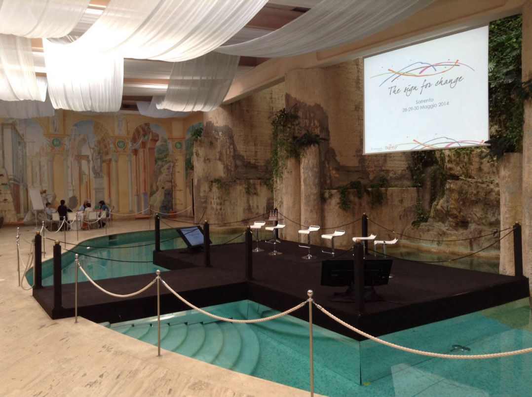 DRDS, davide radaelli design, novartis, convention, hilton hotel, wow effect, piscina, swimming pool, event in italy, evento, scenografia